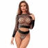 Bodystocking de Rejilla 2 Piezas de Manga Larga