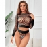 Bodystocking de Rejilla 2 Piezas de Manga Larga