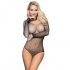 Bodystocking de Rejilla Brillante con Hombros Descubiertos - Sublime