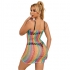 Subblime - Bodystocking de Rejilla Hombros Descubiertos Arcoiris 952365