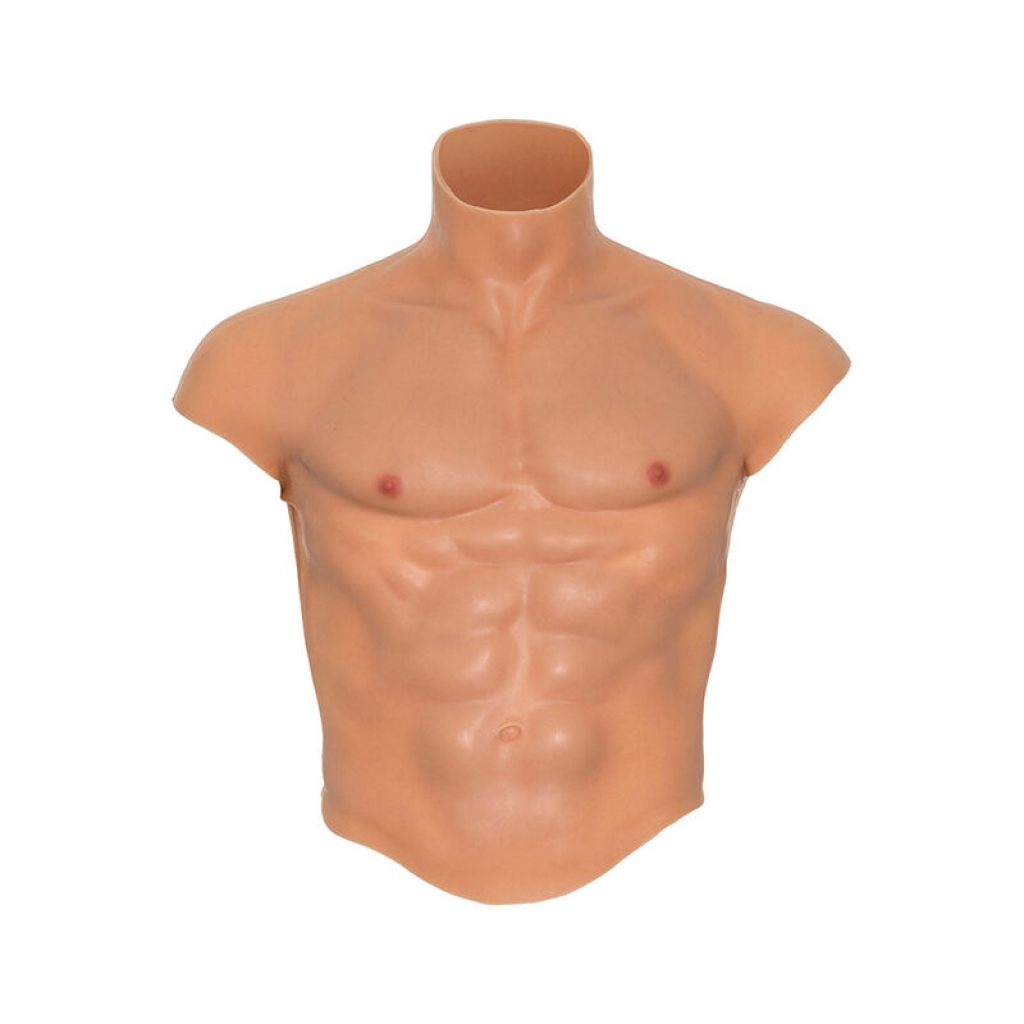 Camiseta Silicona Torso Masculino Con Abdominales Natural - Alter Ego