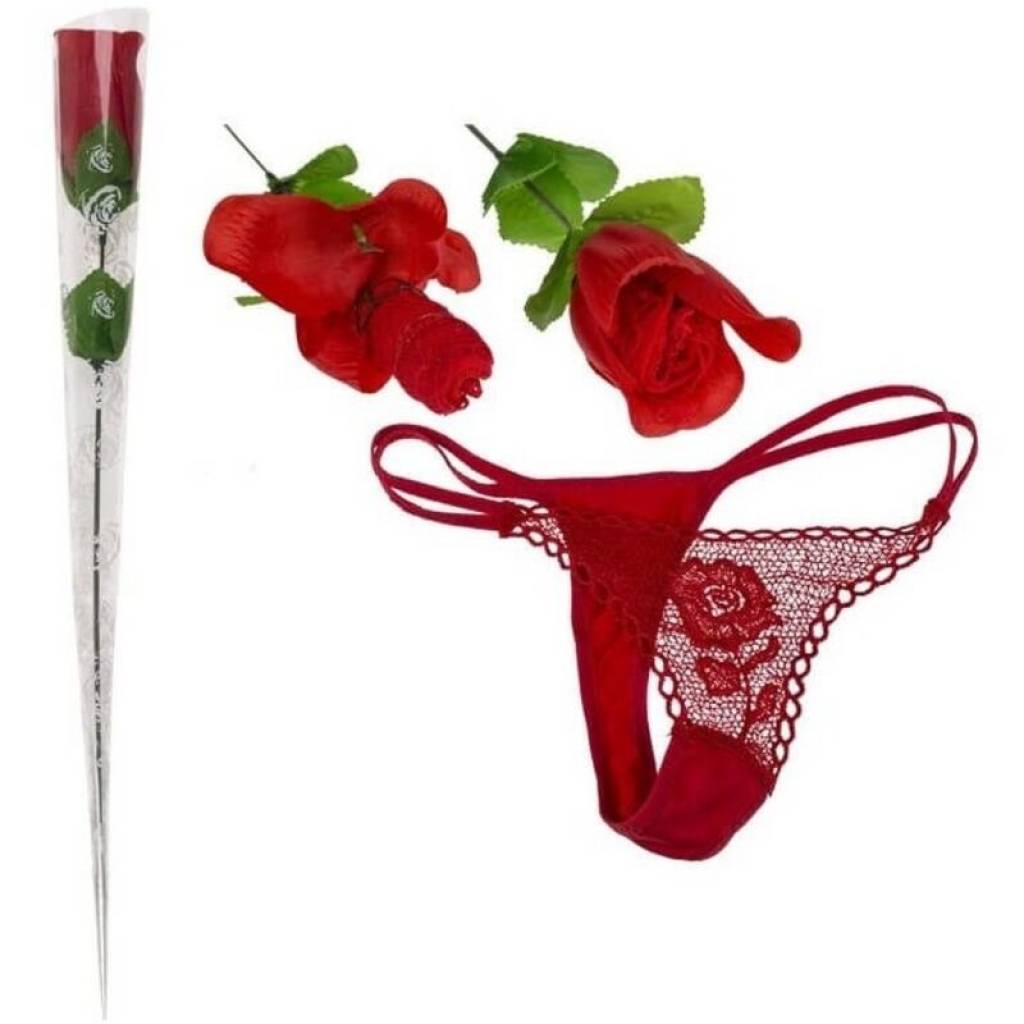 Rosa Convertible en Tanga - Regalo Romántico y Picante