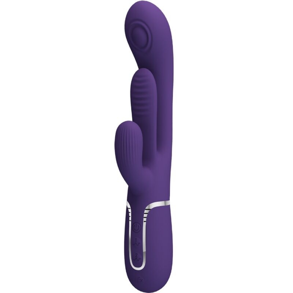 Vibrador Triple Rabbit Pretty Love Shania - Multifunción, Morado