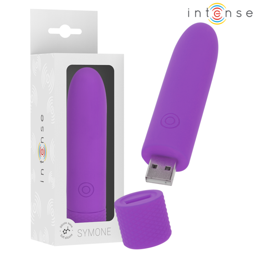 Intense - Symone Bala Vibradora Recargable por USB 8 Vibraciones Morado