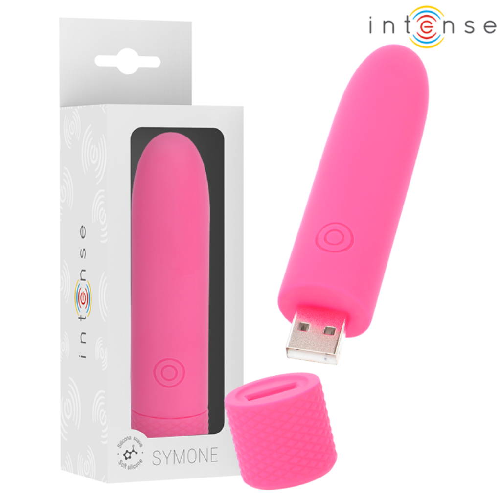 Intense - Symone Bala Vibradora Recargable por USB 8 Vibraciones Rosa