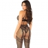 Bodystocking Crotchless de Rejilla Negro - Talla Única