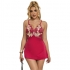 Babydoll con Diseño Floral Rojo - Sublime