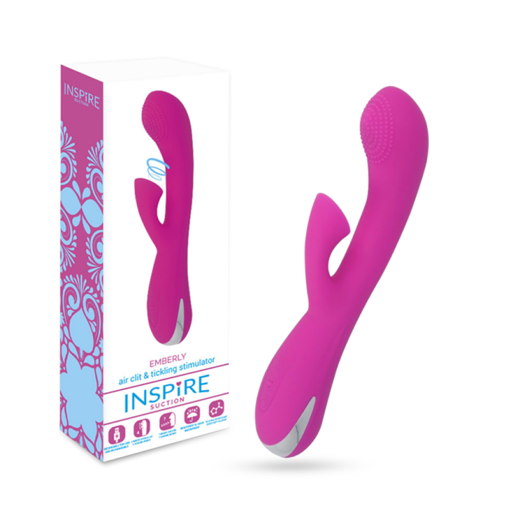 Vibrador Dedo Emberly con Succión - Lila