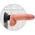 Dildo Vibrador Con Testiculos 20.3 Cm Natural