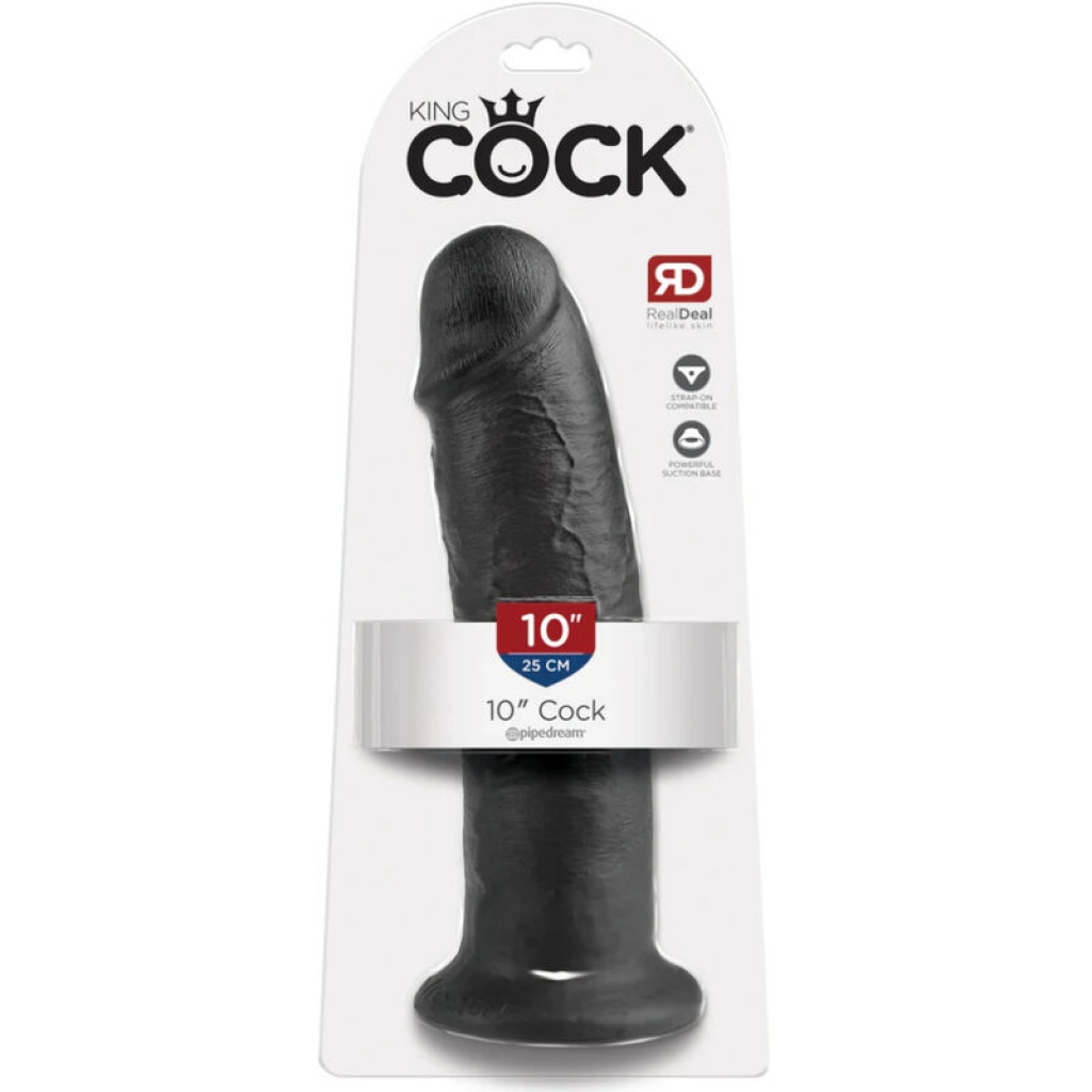 Dildo Realista King Cock de 25 cm en Negro