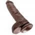 Dildo Realistico Marron 26.5 Cm con Testículos