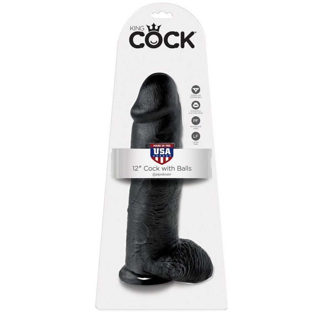 Pene Realístico Negro 30.48 cm