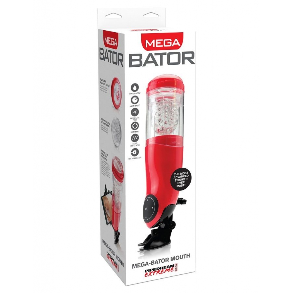 Pdx Mega Bator USB Masturbador Masculino Boca Rojo