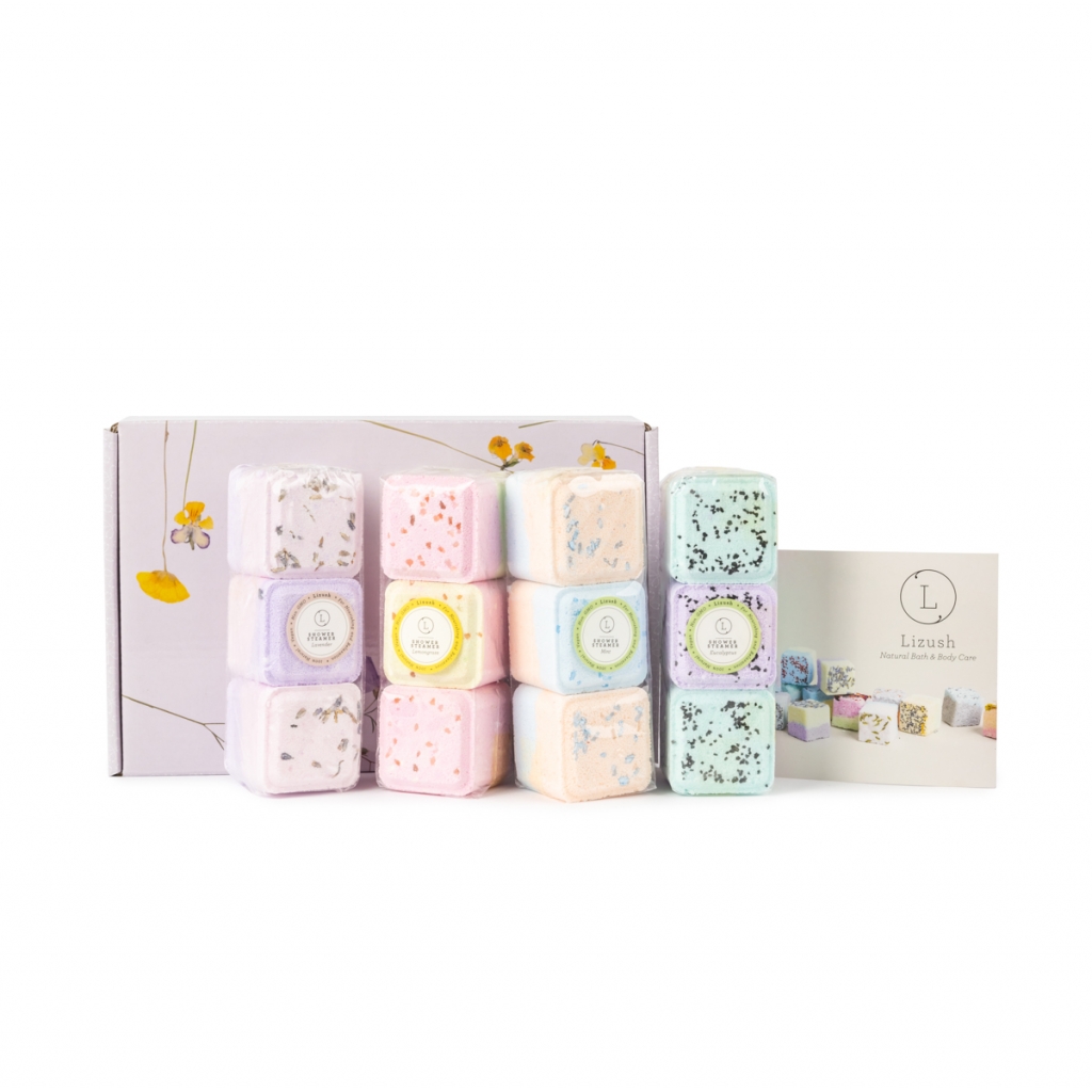 Relaxing Shower Steamers Gift Set, 12 Big Fizzies