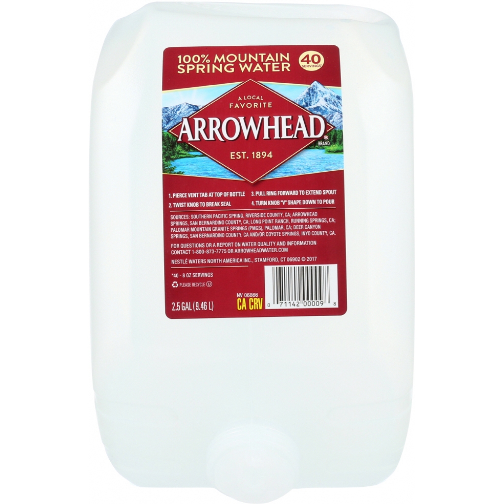 Spring Water, 2.5 Gallon