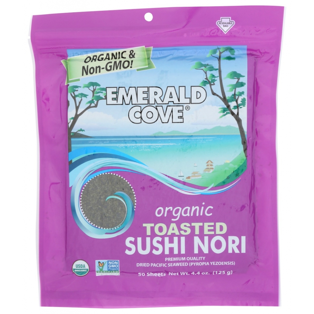 Organic Toasted Sushi Nori - 50 pcs