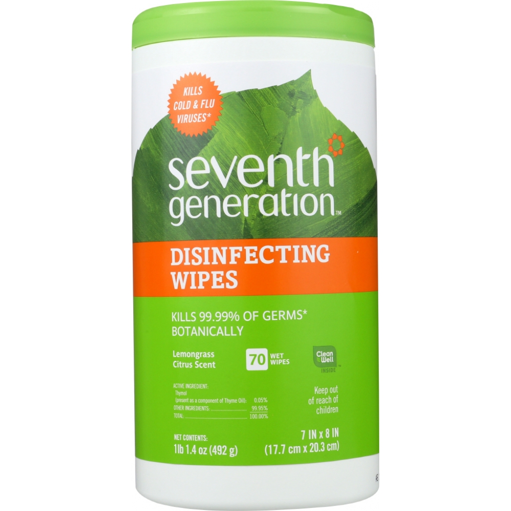 Disinfecting Wipes with Lemongrass Citrus Scent