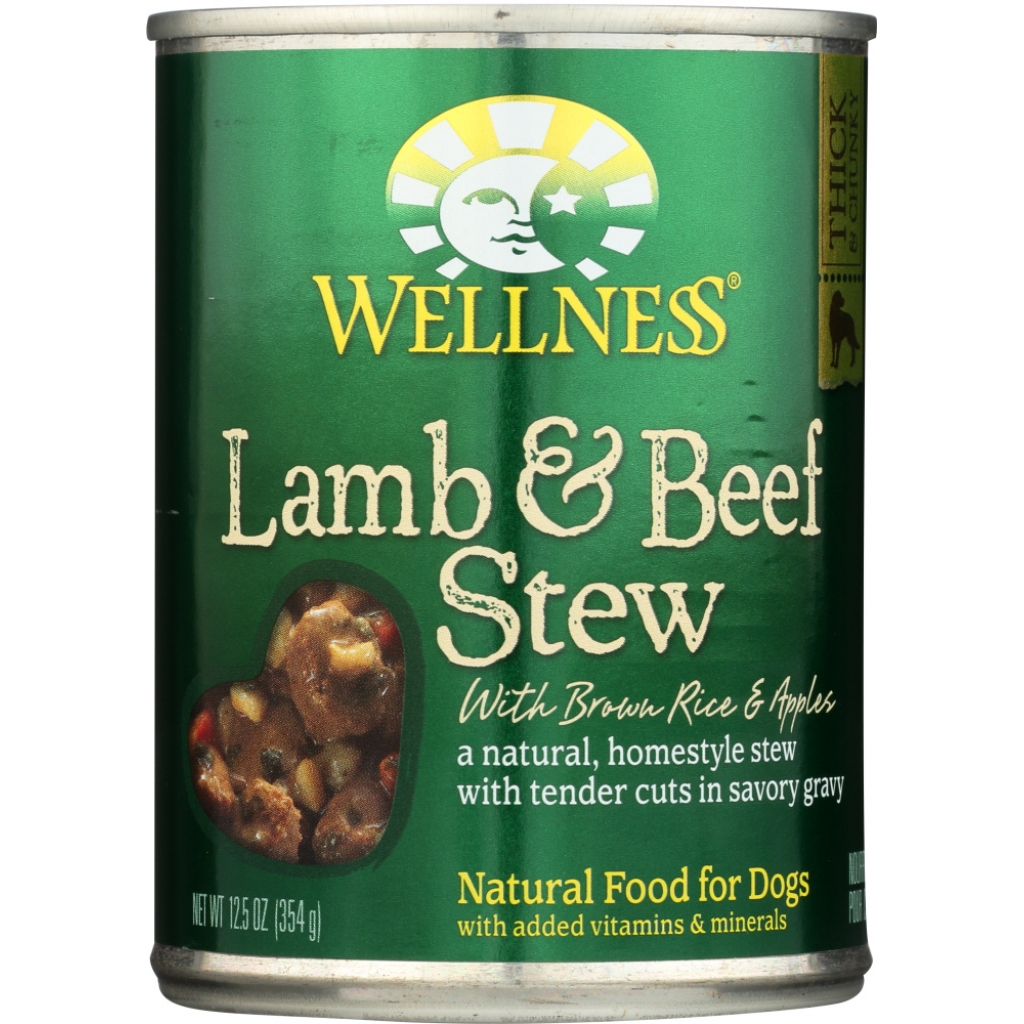 Wellness Wet Dog Food - Lamb Beef Stew - Healthy and Nutritious