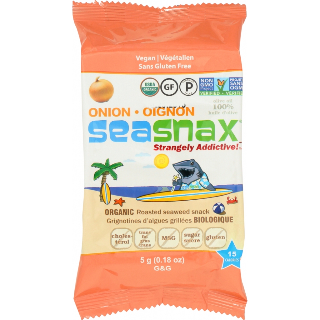 SeaSnax Seaweed Snack Grab & Go Onion, 0.21 oz