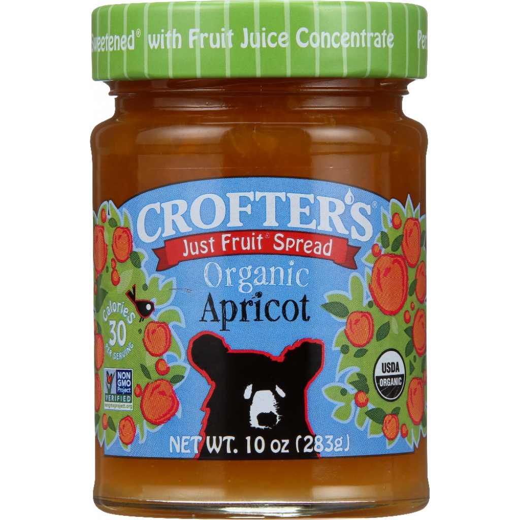 Organic Apricot Fruit Spread, 10 OZ