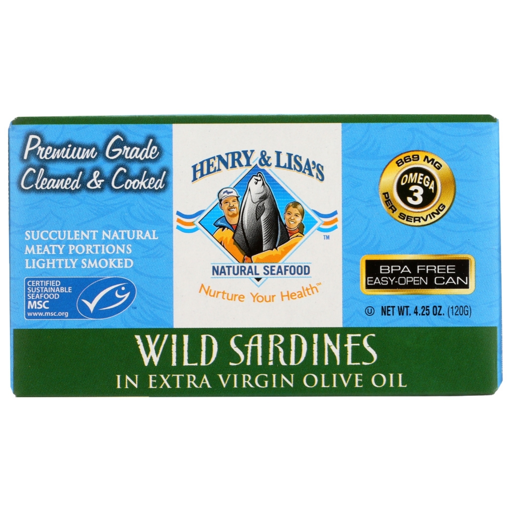 Wild Sardines in Extra Virgin Olive Oil, 4.25 oz