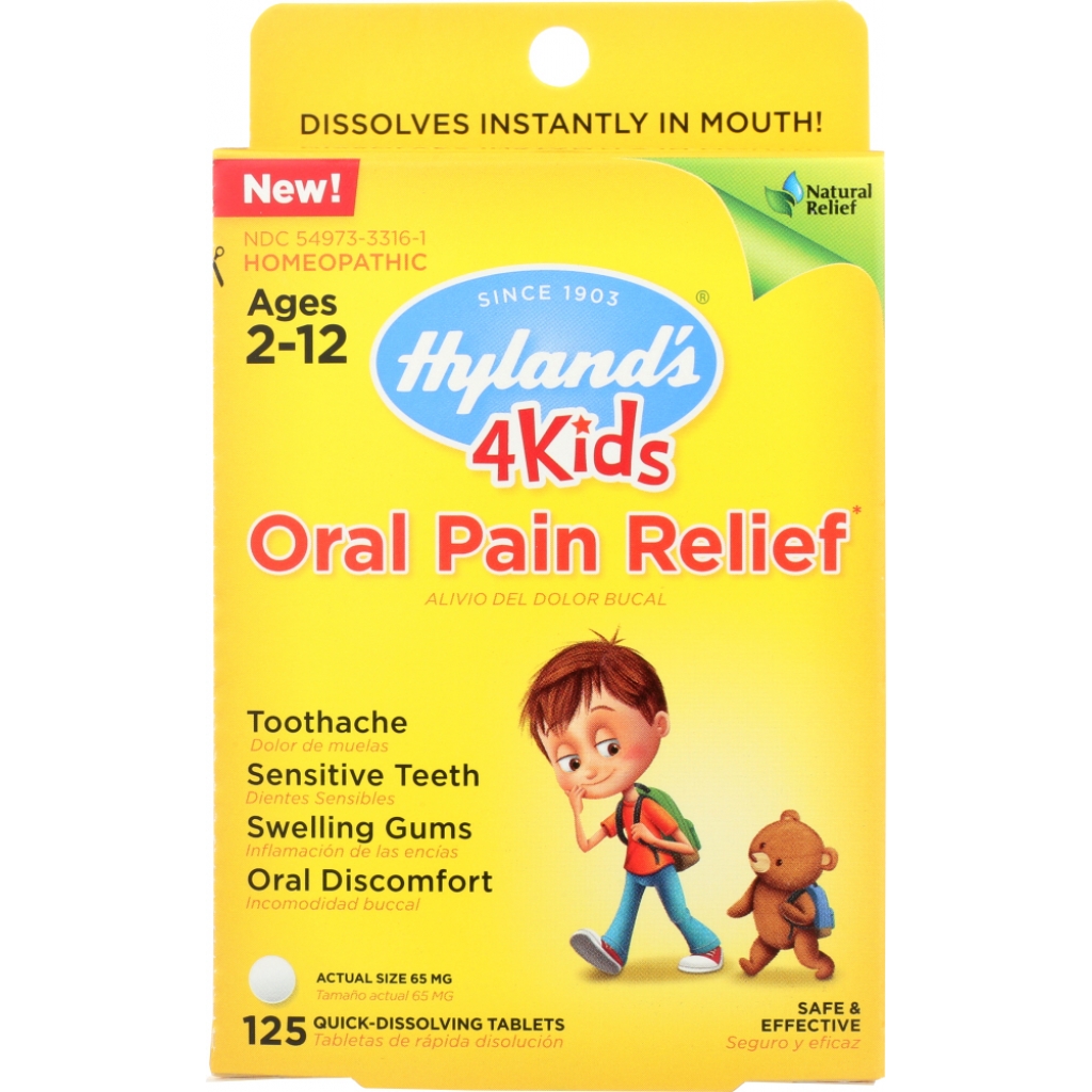 Hyland's 4 Kids Oral Pain Relief Tablets