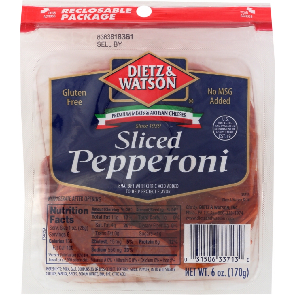 Sliced Pepperoni - Premium Quality Meats