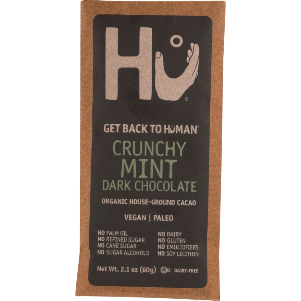 Crunchy Mint Organic Dark Chocolate Bar, 2.1 oz