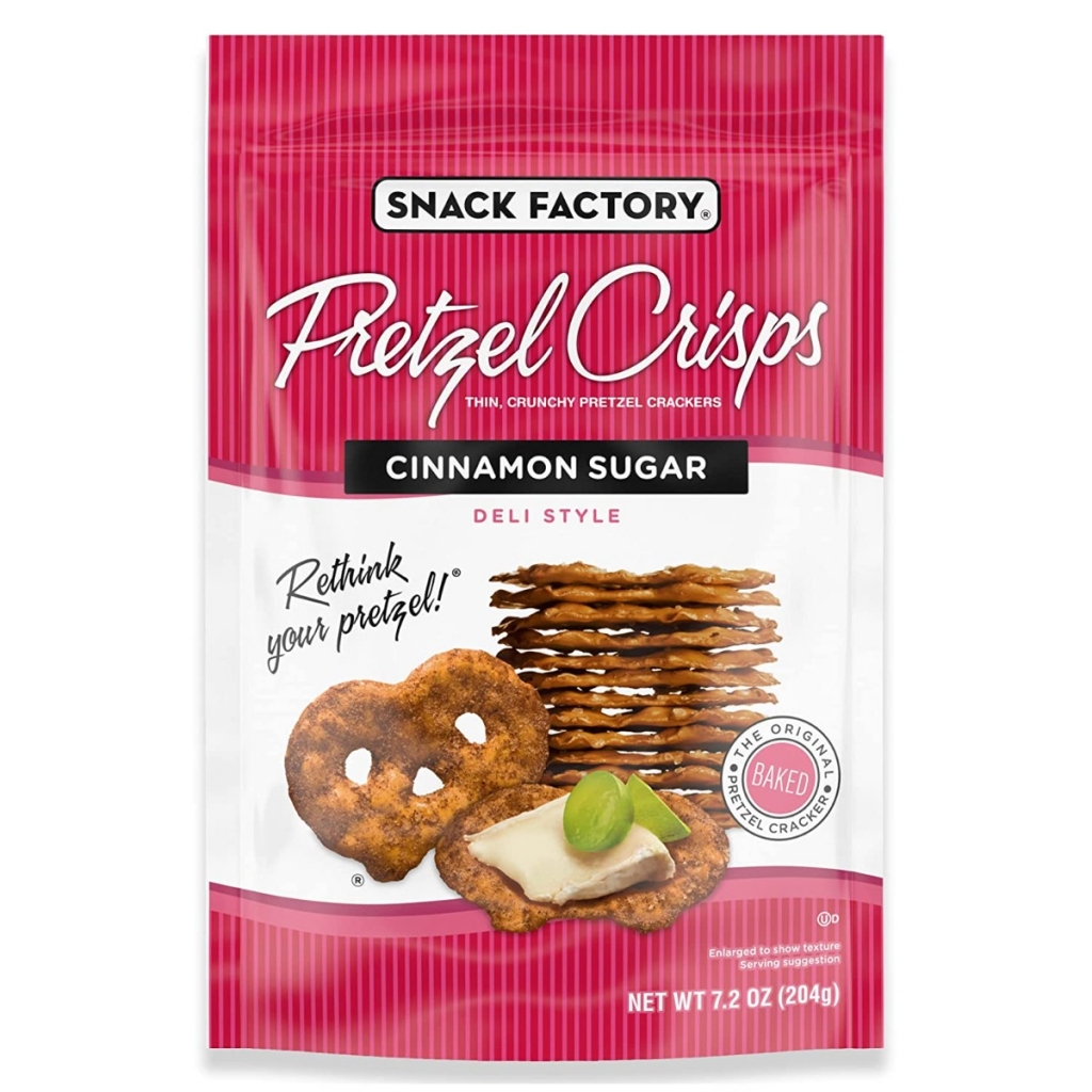 Cinnamon Sugar Pretzel Crisps, 7.2 oz - Crunchy Snack Delight