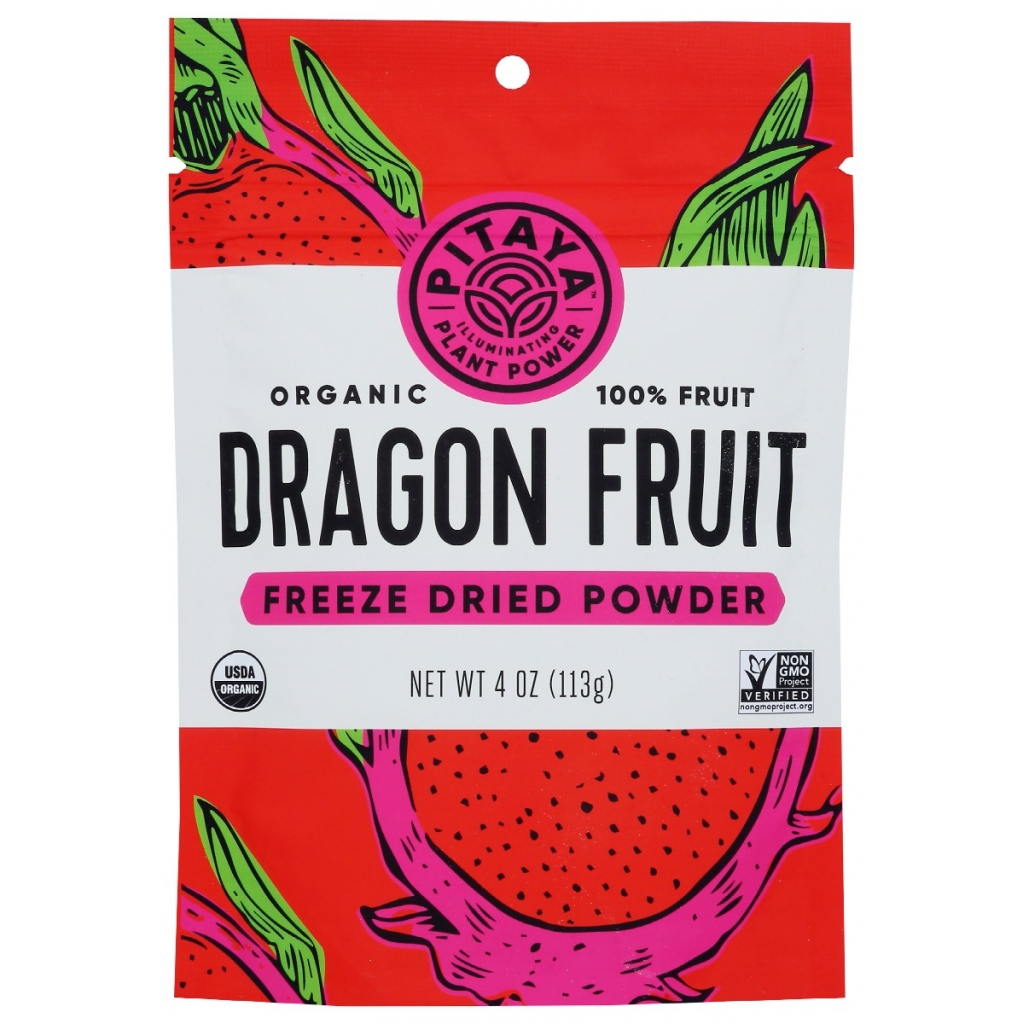 Organic Freeze-Dried Dragon Fruit Powder - 4 oz - Nutrient-Rich Superfood