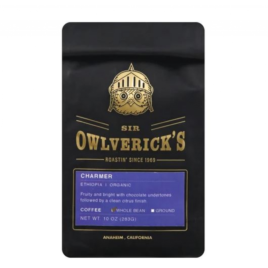 Sir Owlverick's Coffee Charmer Ethiopia Whole Bean Organic - 10 oz