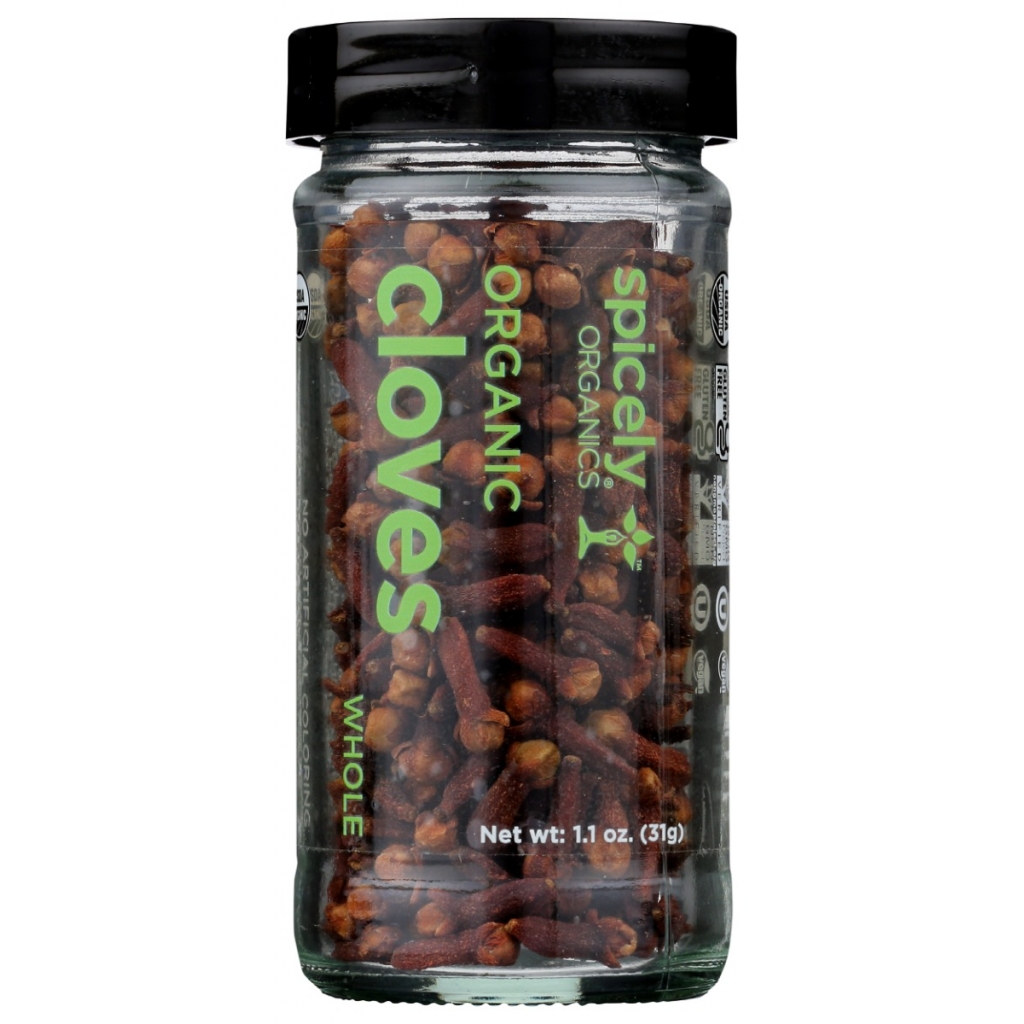 Organic Whole Cloves, Jar, 1.1 oz