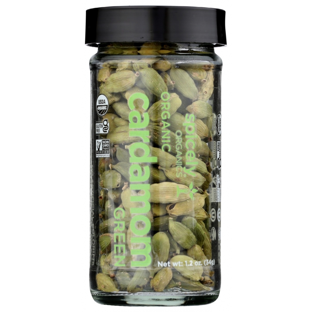 Green Cardamom Pods in Jar, 1.2 oz