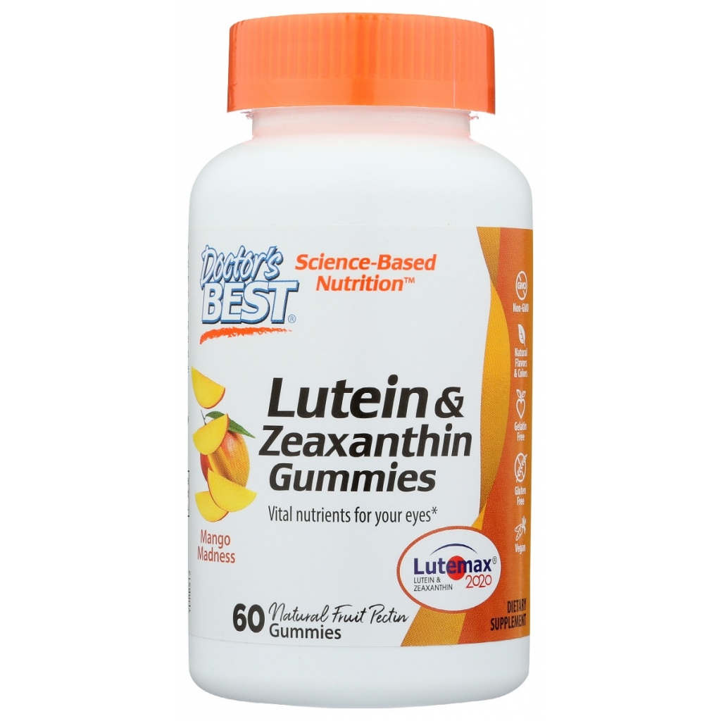 Lutein and Zeaxanthin Gummies, Mango Madness, 60 count