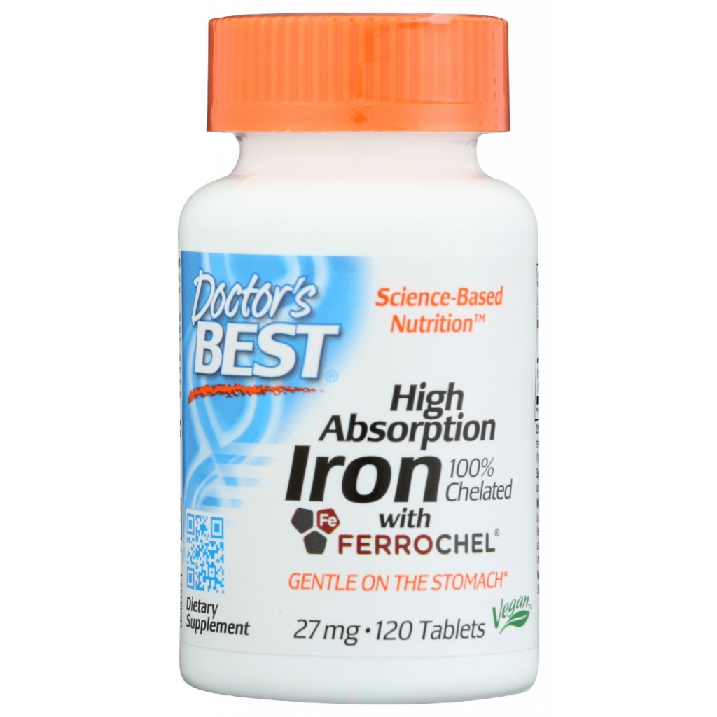 Doctor's Best High Absorption Iron - 120 Tablets