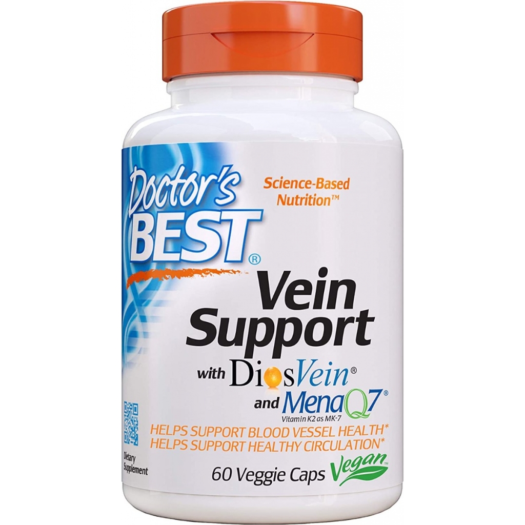 Doctor's Best Vein Support with DiosVein MenaQ7, 60 vc