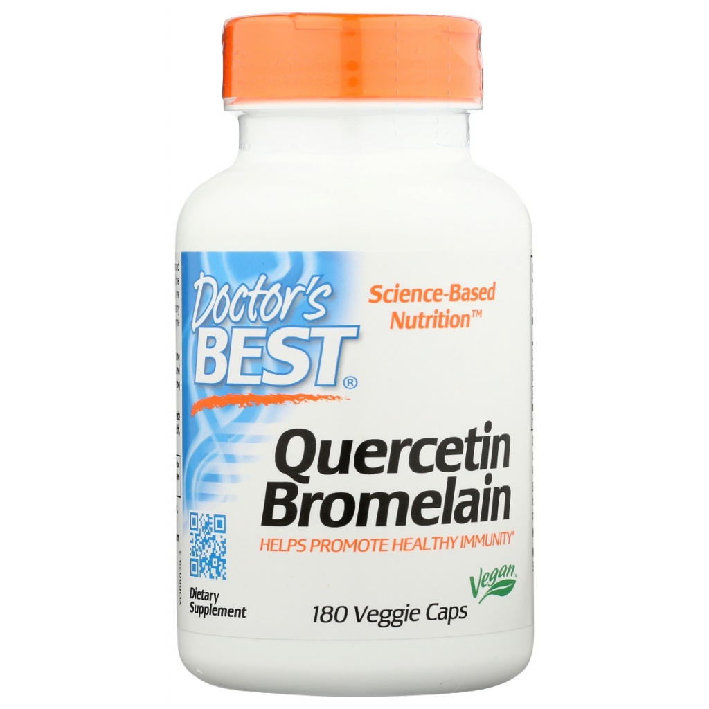 Quercetin Bromelain Supplement - 180 Vegetarian Capsules