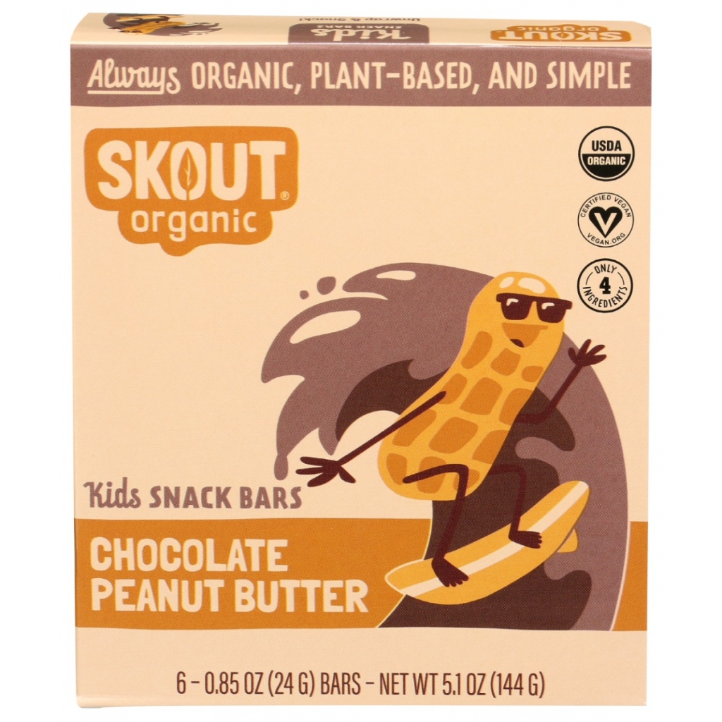 Organic Peanut Butter Chocolate Chip Bars for Kids, 5.1 OZ