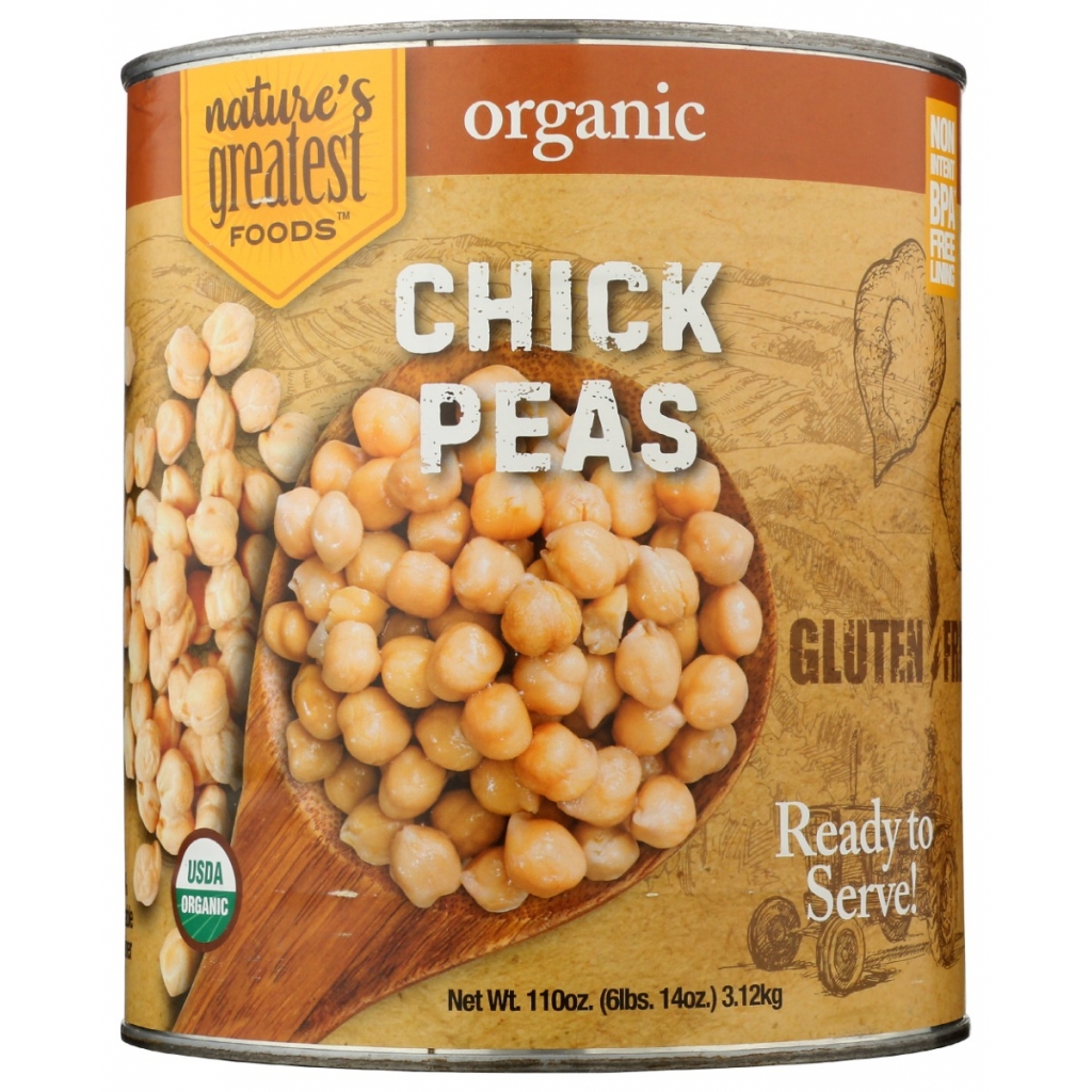 Organic Chick Peas, 110 oz