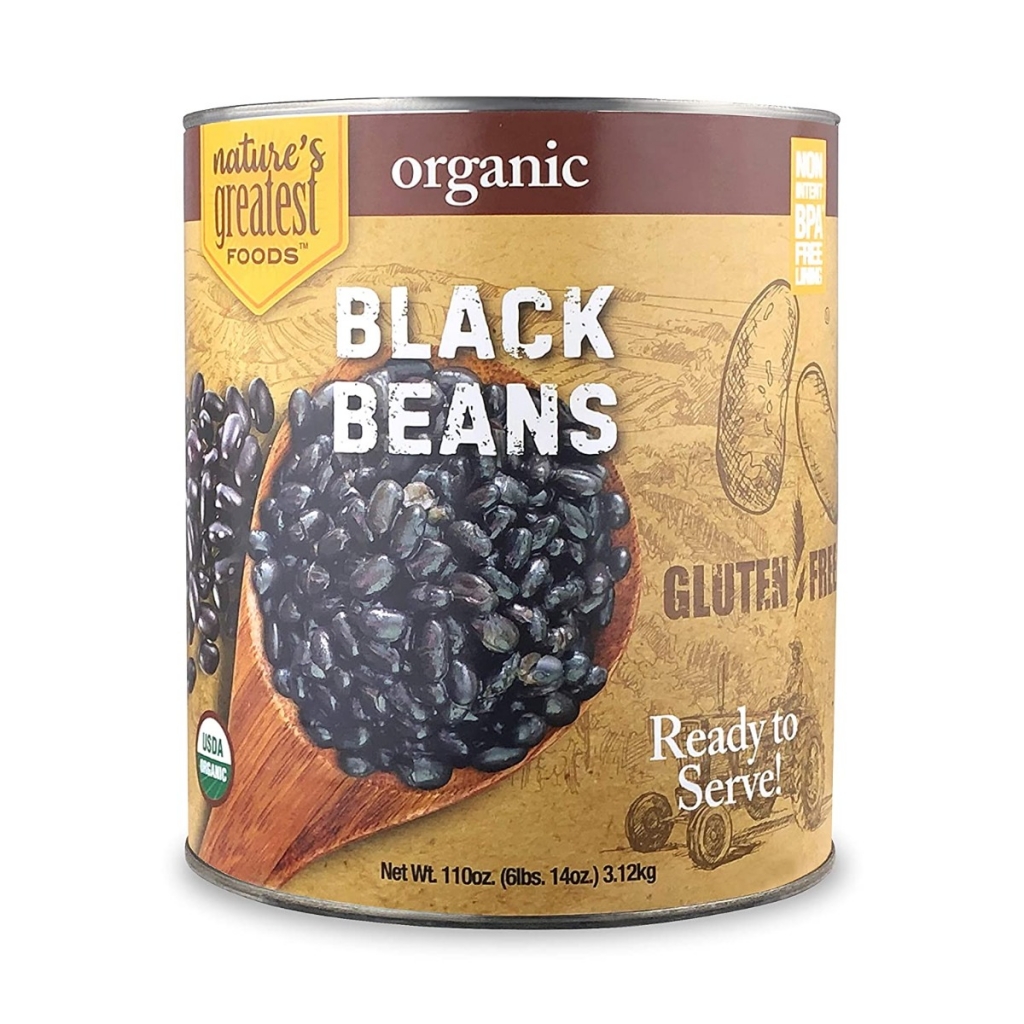 Organic Black Beans, 110 OZ