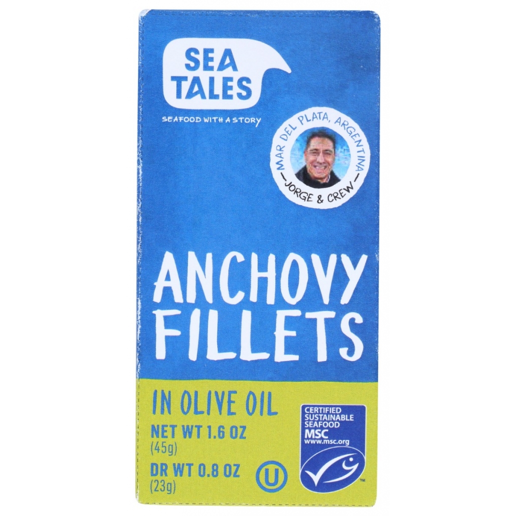 Savory Anchovy Fillets in Olive Oil, 1.6 oz