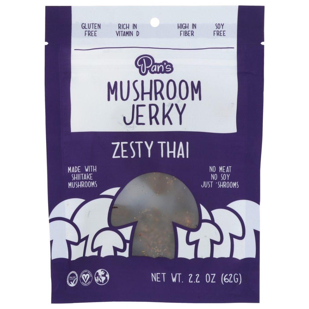 Zesty Thai Mushroom Jerky - 2.2 oz