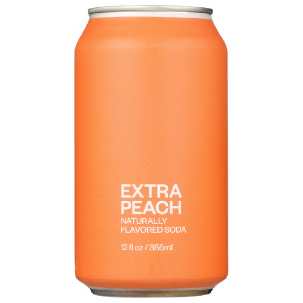 Savory Extra Peach Soda, 12 FO