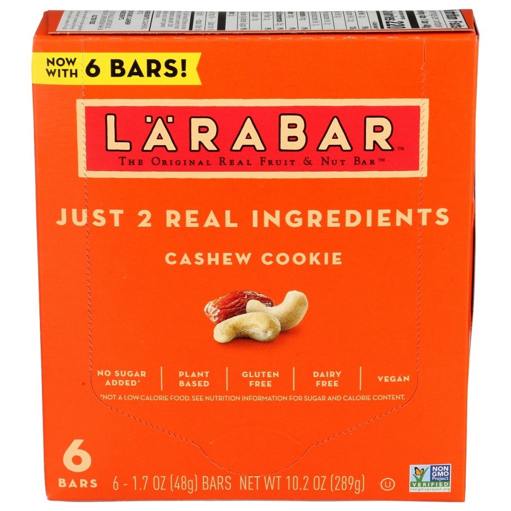 Cashew Cookie Bar - 6Pack, 10.2 oz