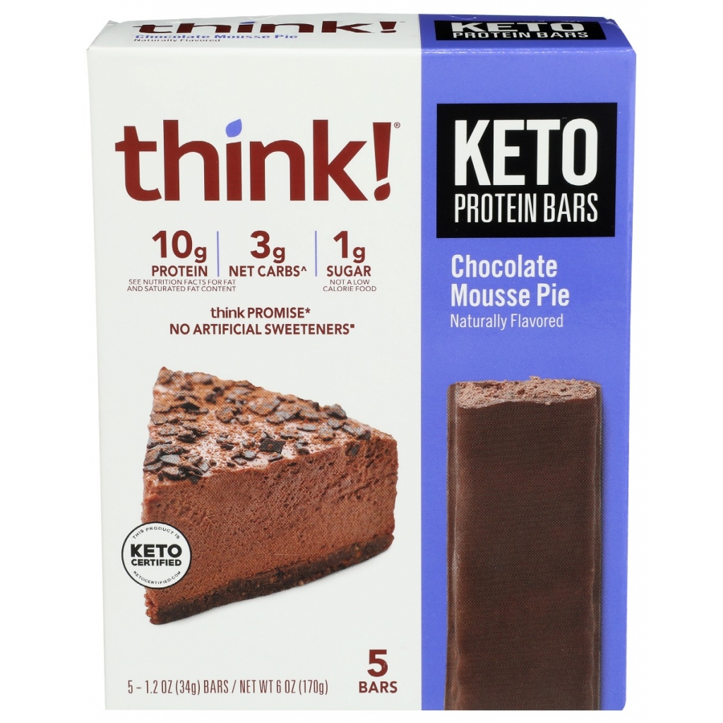 Keto Chocolate Mousse Pie Protein Bars, 5 Count - 6 oz