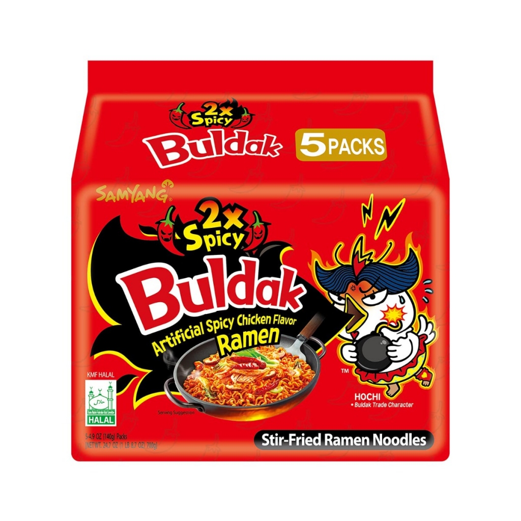 Samyang 2X Spicy Buldak Chicken Flavor Ramen - 5 Pack