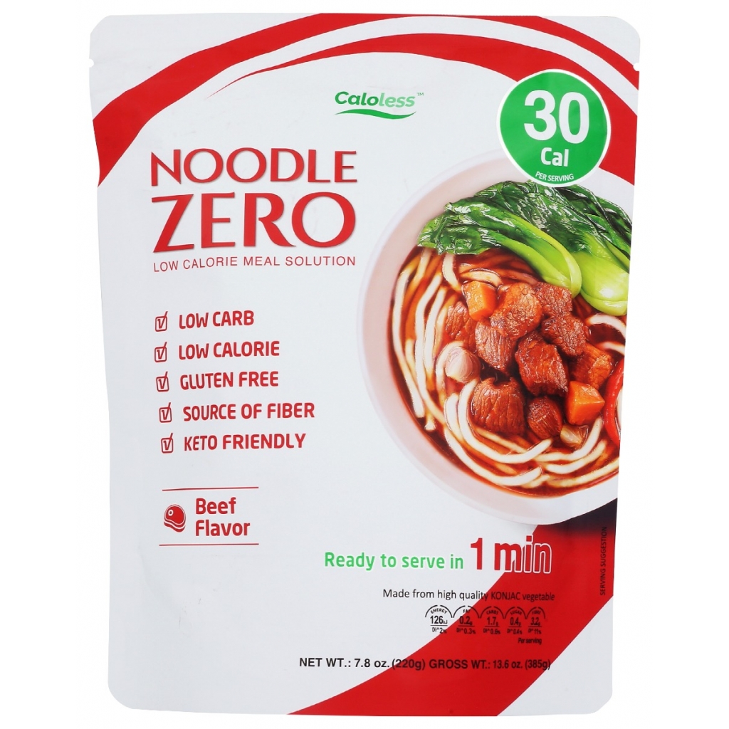 Premium Konjac Noodles - Zero Calorie Beef Flavor, 13.6 oz