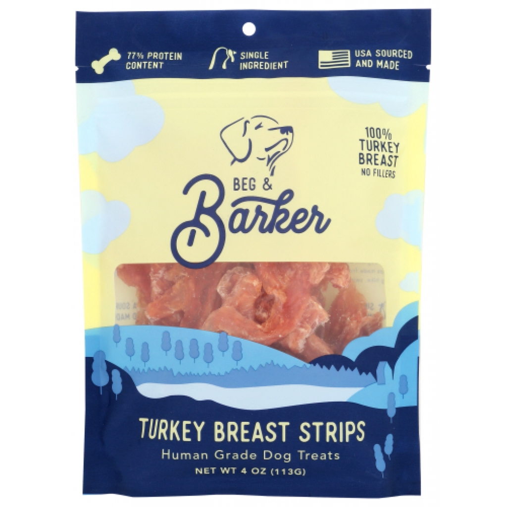 Premium Turkey Breast Strips Dog Treats - 4 oz