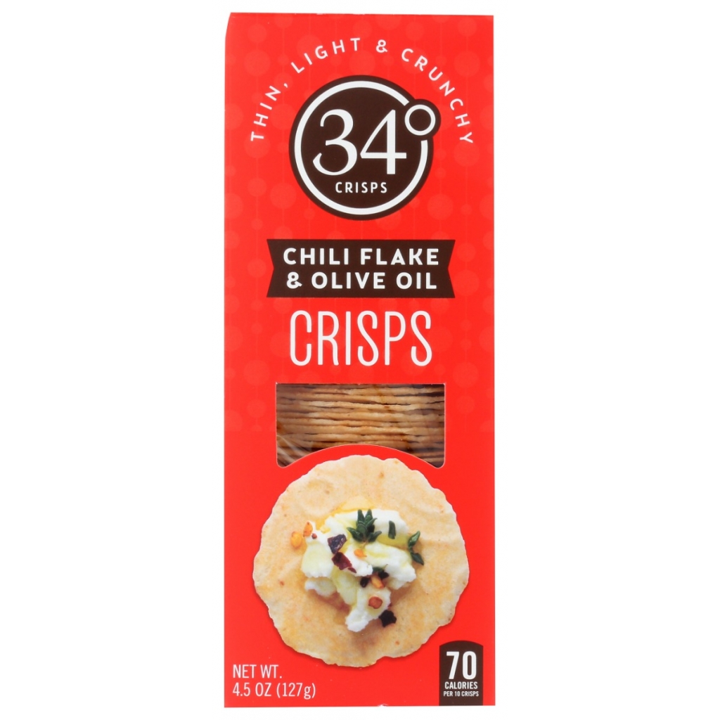 Chili Flake Olive Oil Crisps, 4.5 oz