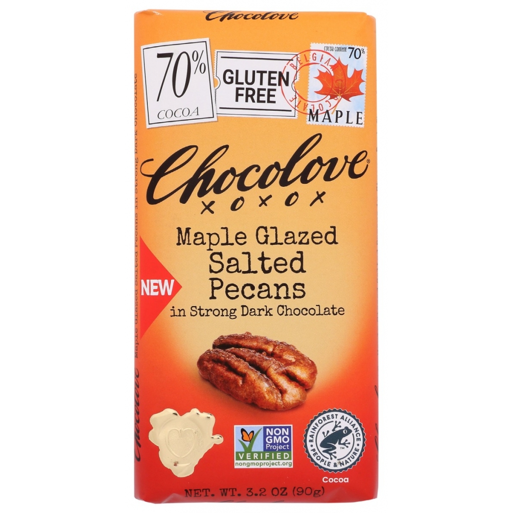 Maple Glazed Salted Pecans in Dark Chocolate, 3.2 oz